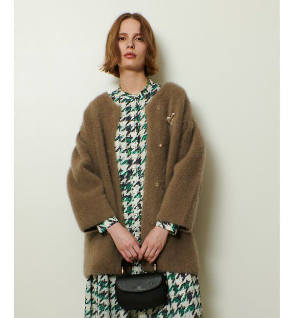 allureville「シアリングニットコーディガン」|ダッフルコート|