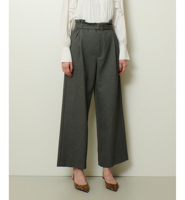 allureville「ウールライクフランネルヨークレスパンツ」|チノ|