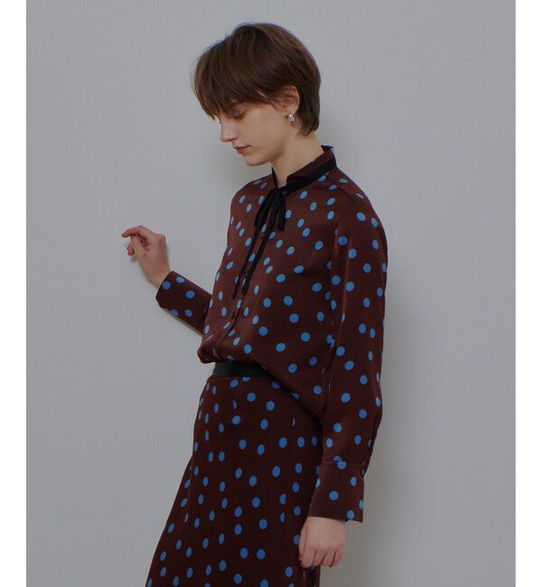 allureville「コインドットナロータイブラウス」|シャツ・ブラウス|