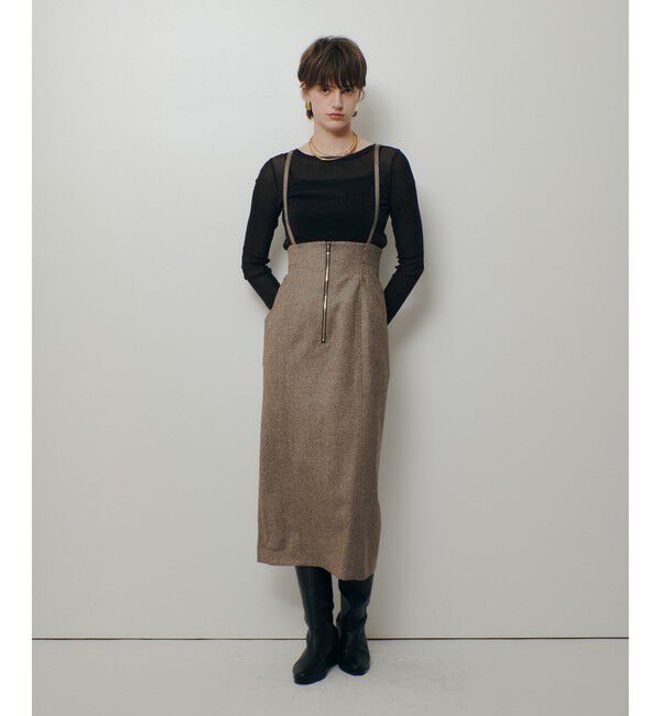 allureville「シックツィードツイルサロペスカート」|スカート|