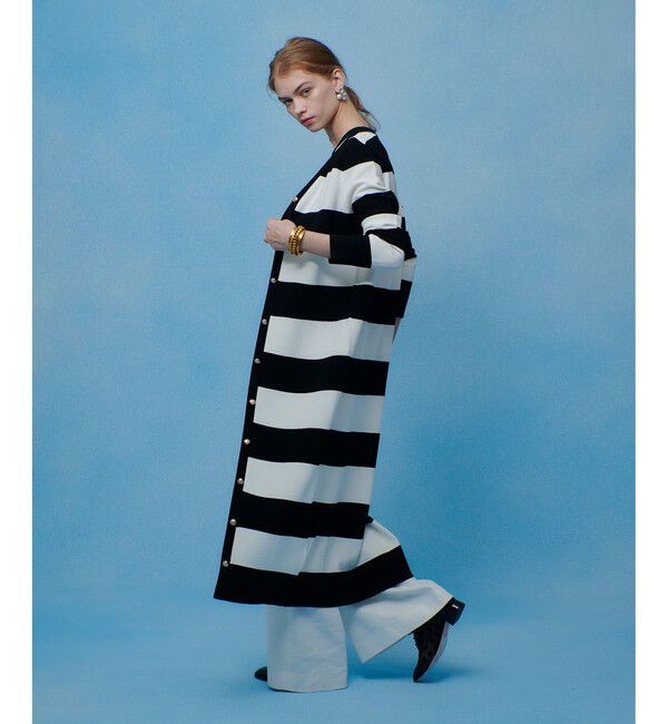 LOULOU WILLOUGHBY「【LOULOU WILLOUGHBY】カノコワイドボーダーＣＤ ワンピース」|カーディガン|