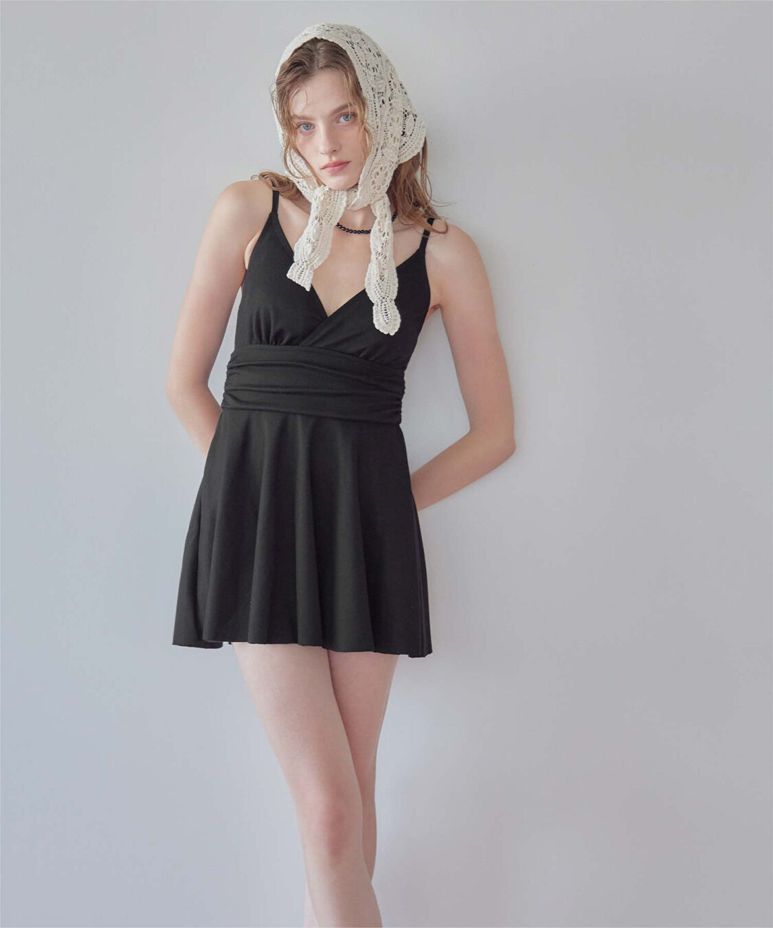 SEA DRESS「スカート付Vネックワンピース」|ビキニ|