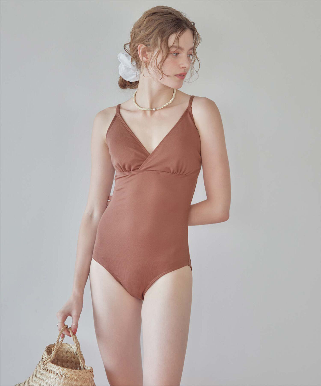 SEA DRESS「スカート付Vネックワンピース」|ビキニ|