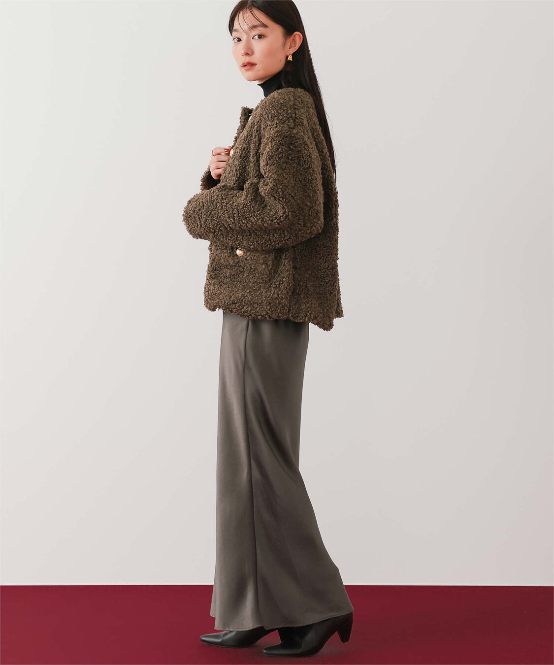 ur's「サテンマーメイドマキシスカート」|スカート|