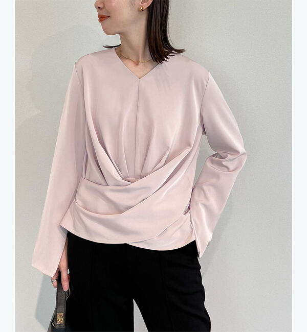 ur's「【尾﨑真衣さんコラボアイテム】2wayスリットスリーブカシュクールブラウス」|シャツ・ブラウス|