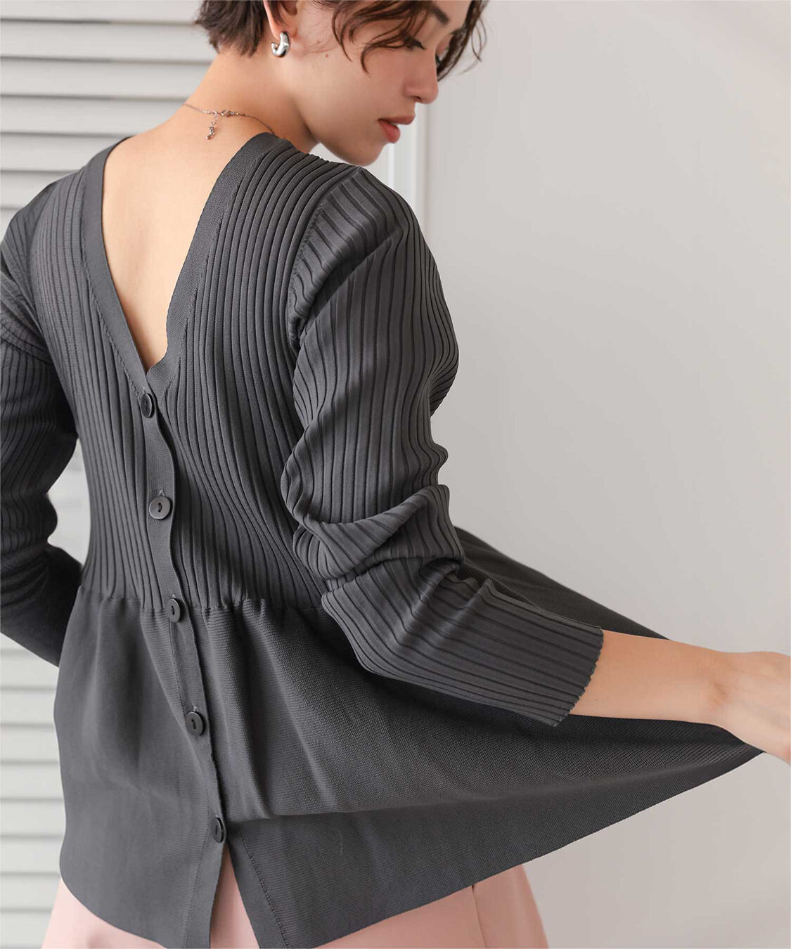 titivate「前後2wayペプラムニットトップス」|ニット・セーター|