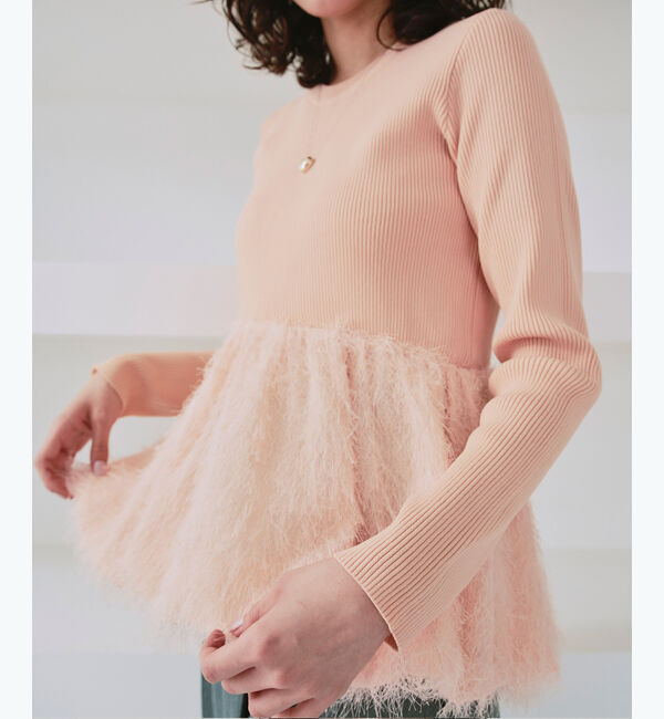 titivate「ドッキングペプラムニットトップス」|ニット・セーター|