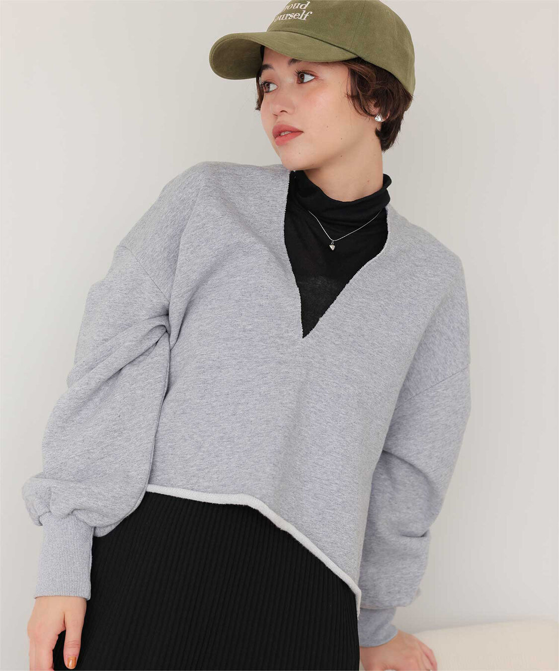 titivate「深Vネックスウェットプルオーバー」|スウェット・ジャージ|