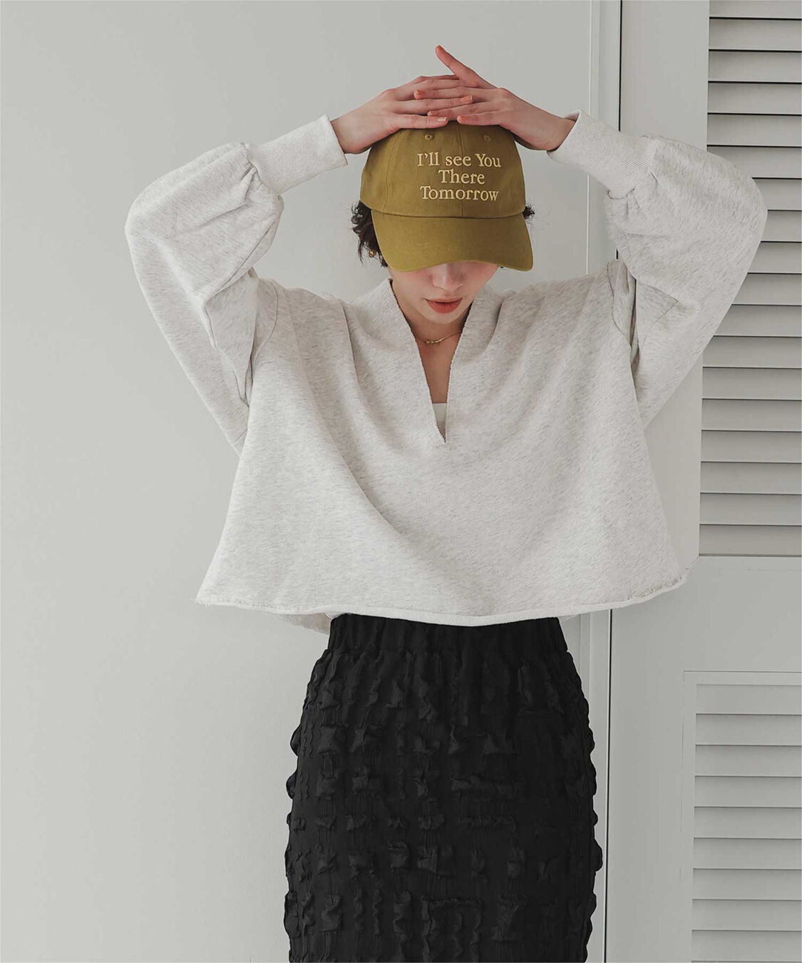 titivate「深Vネックスウェットプルオーバー」|スウェット・ジャージ|