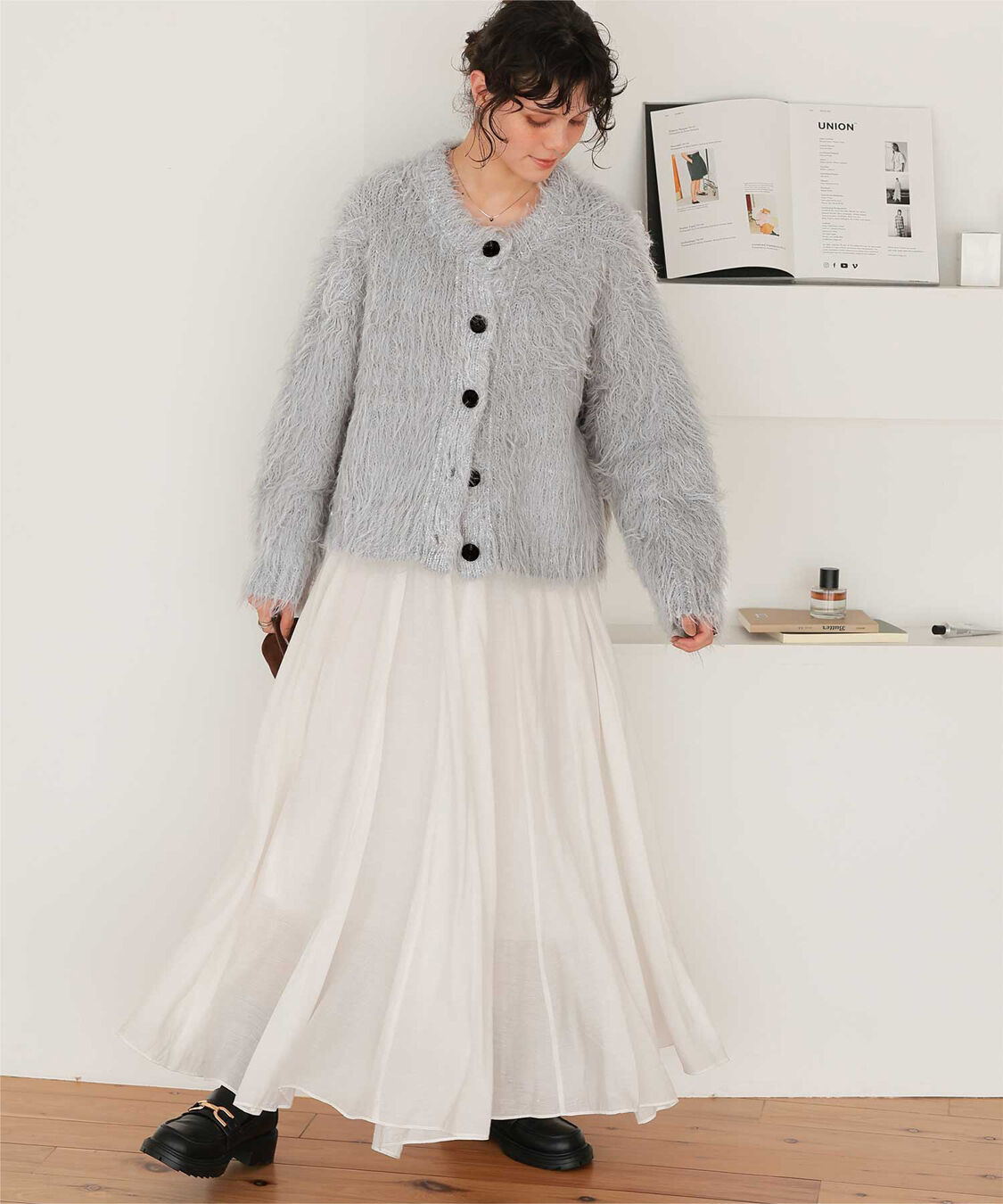 titivate「ふわふわ毛ガキニットカーディガン」|ニット・セーター|