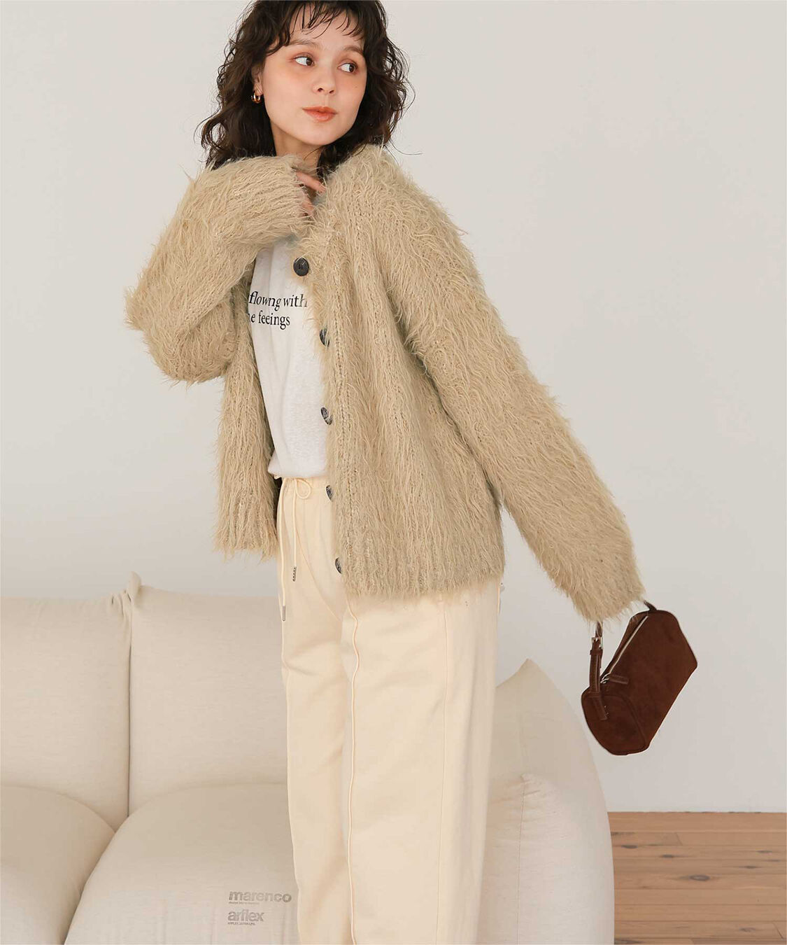 titivate「ふわふわ毛ガキニットカーディガン」|ニット・セーター|