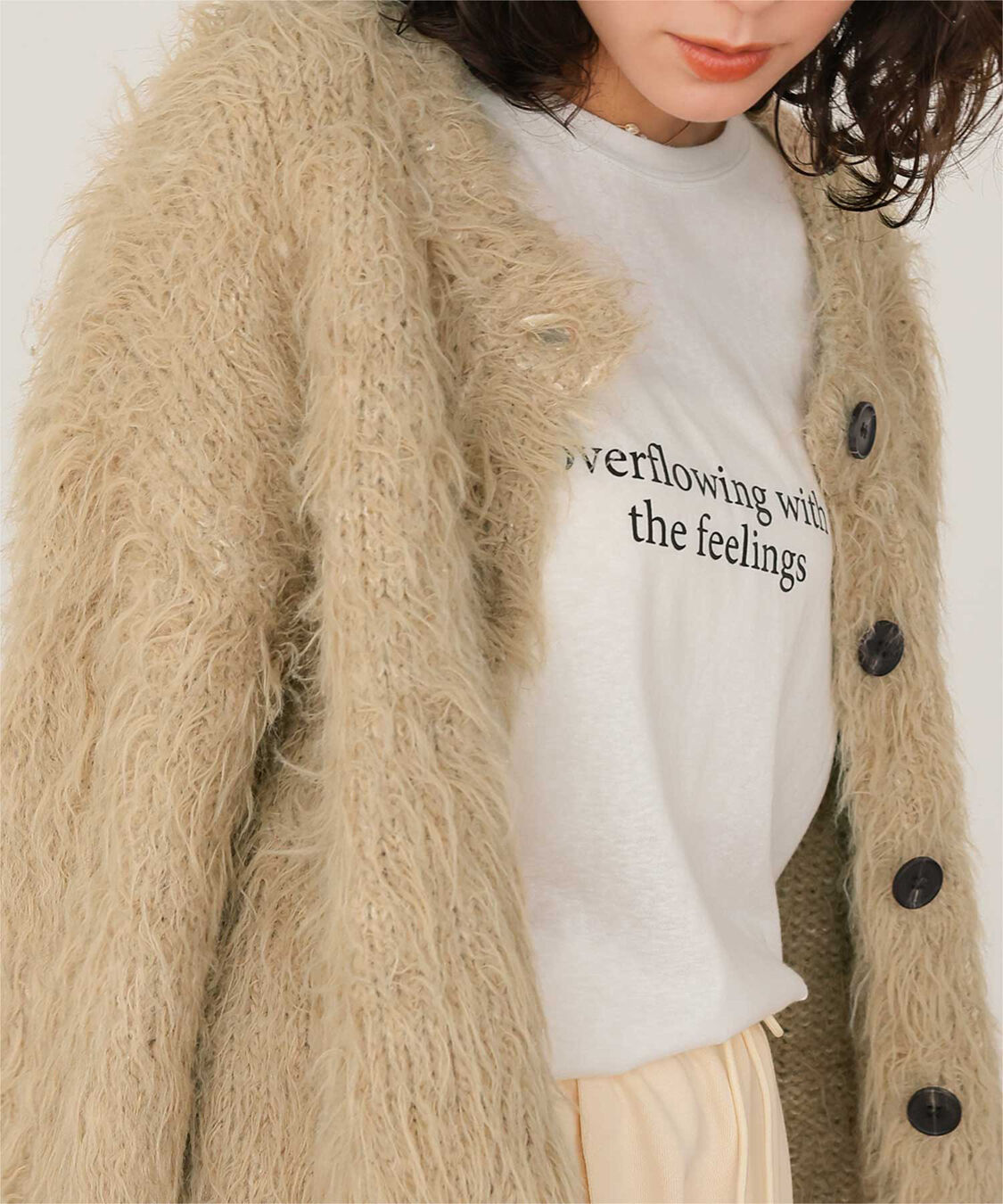 titivate「ふわふわ毛ガキニットカーディガン」|ニット・セーター|