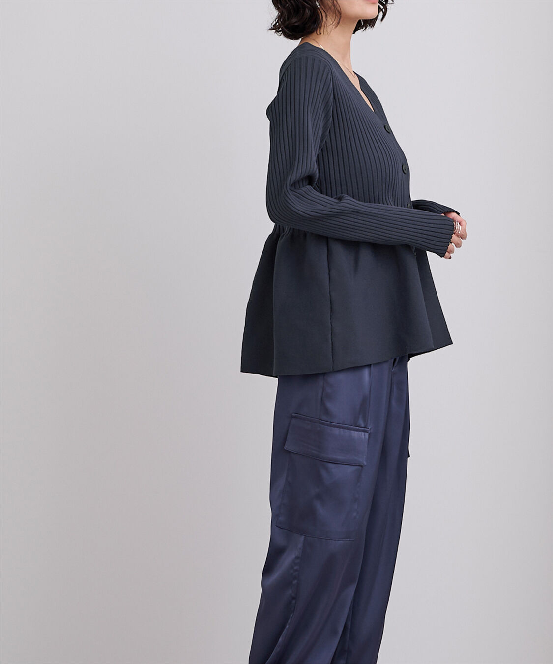 ur's「前後2wayペプラムニットトップス」|ニット・セーター|