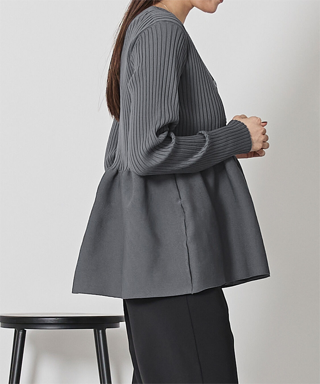 ur's「前後2wayペプラムニットトップス」|ニット・セーター|