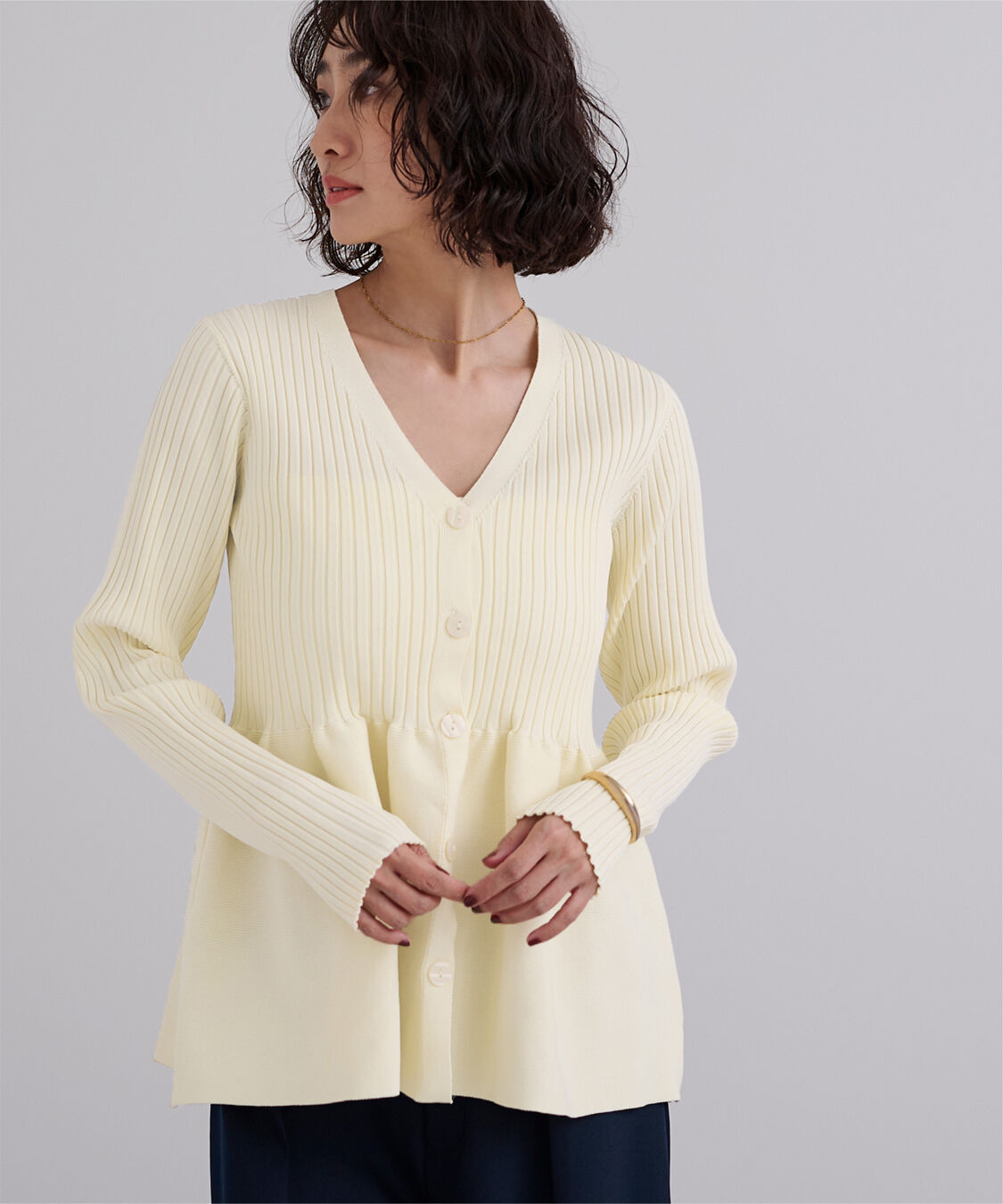 ur's「前後2wayペプラムニットトップス」|ニット・セーター|アイボリー