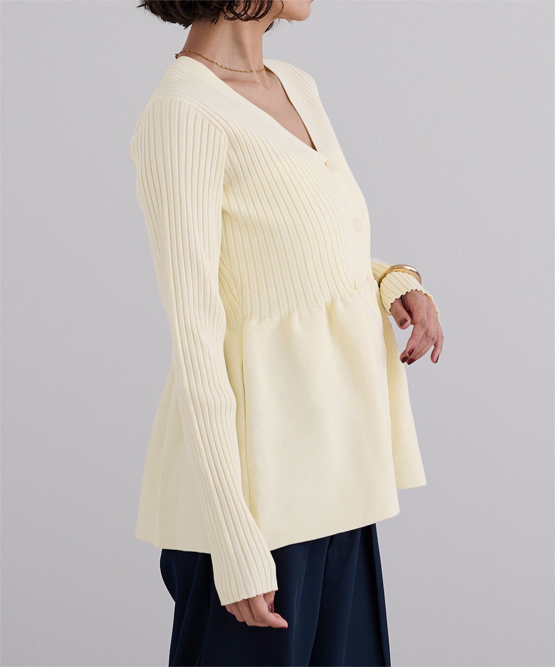 ur's「前後2wayペプラムニットトップス」|ニット・セーター|