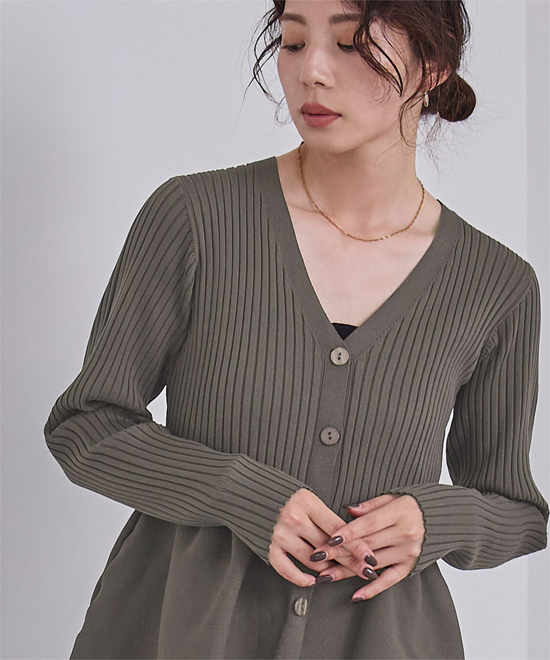 ur's「前後2wayペプラムニットトップス」|ニット・セーター|