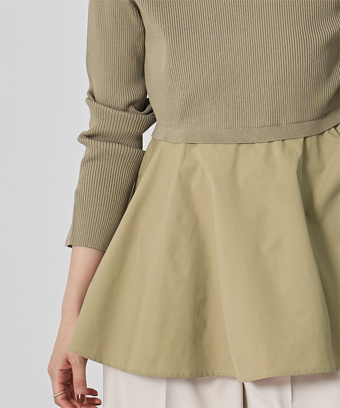 ur's「タフタペプラムドッキングニット」|ニット・セーター|