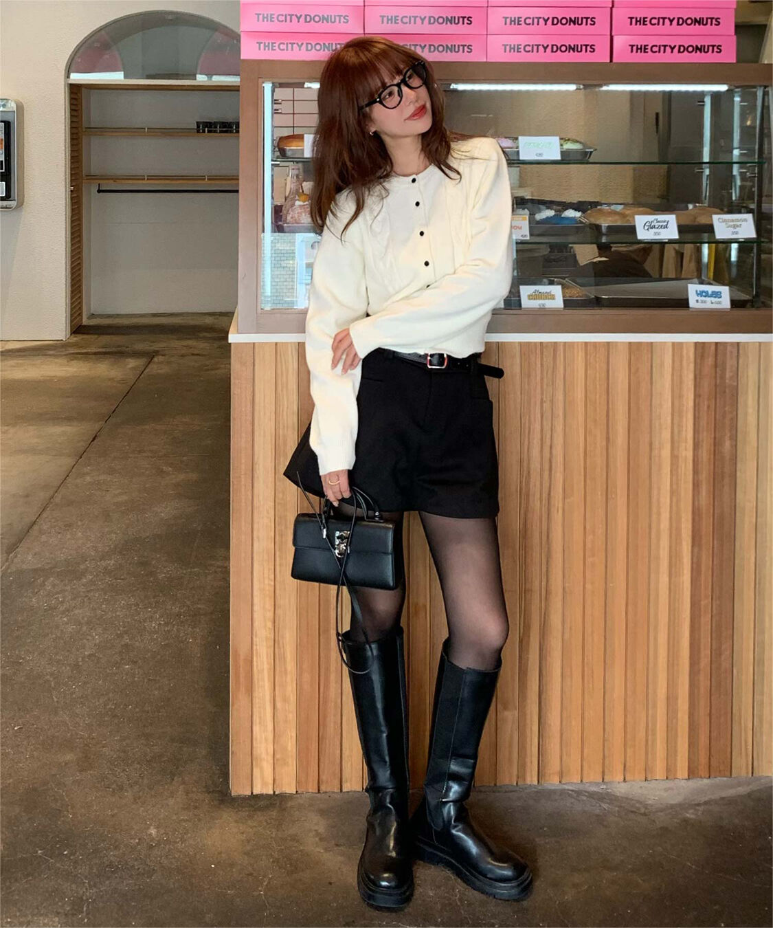 titivate「【いつきさんコラボアイテム】ケーブルデザインニットカーディガン」|ニット・セーター|