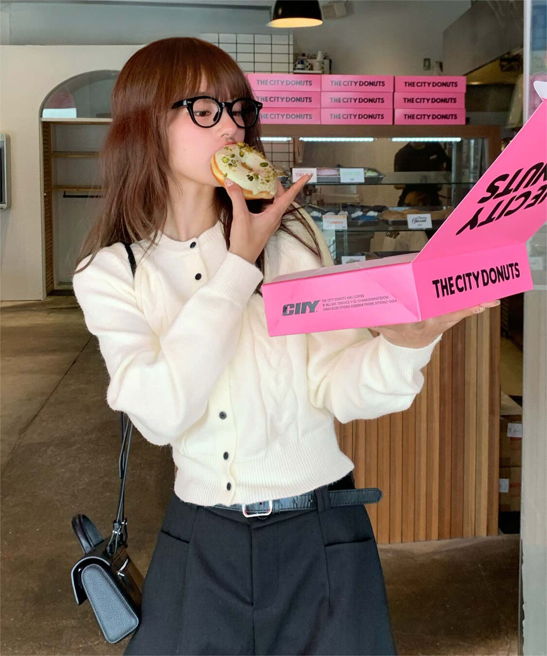 titivate「【いつきさんコラボアイテム】ケーブルデザインニットカーディガン」|ニット・セーター|