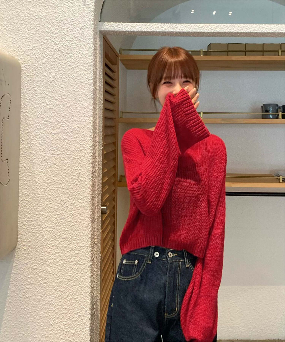 titivate「【いつきさんコラボアイテム】前後2wayリボンデザインシアーローゲージニット」|ニット・セーター|