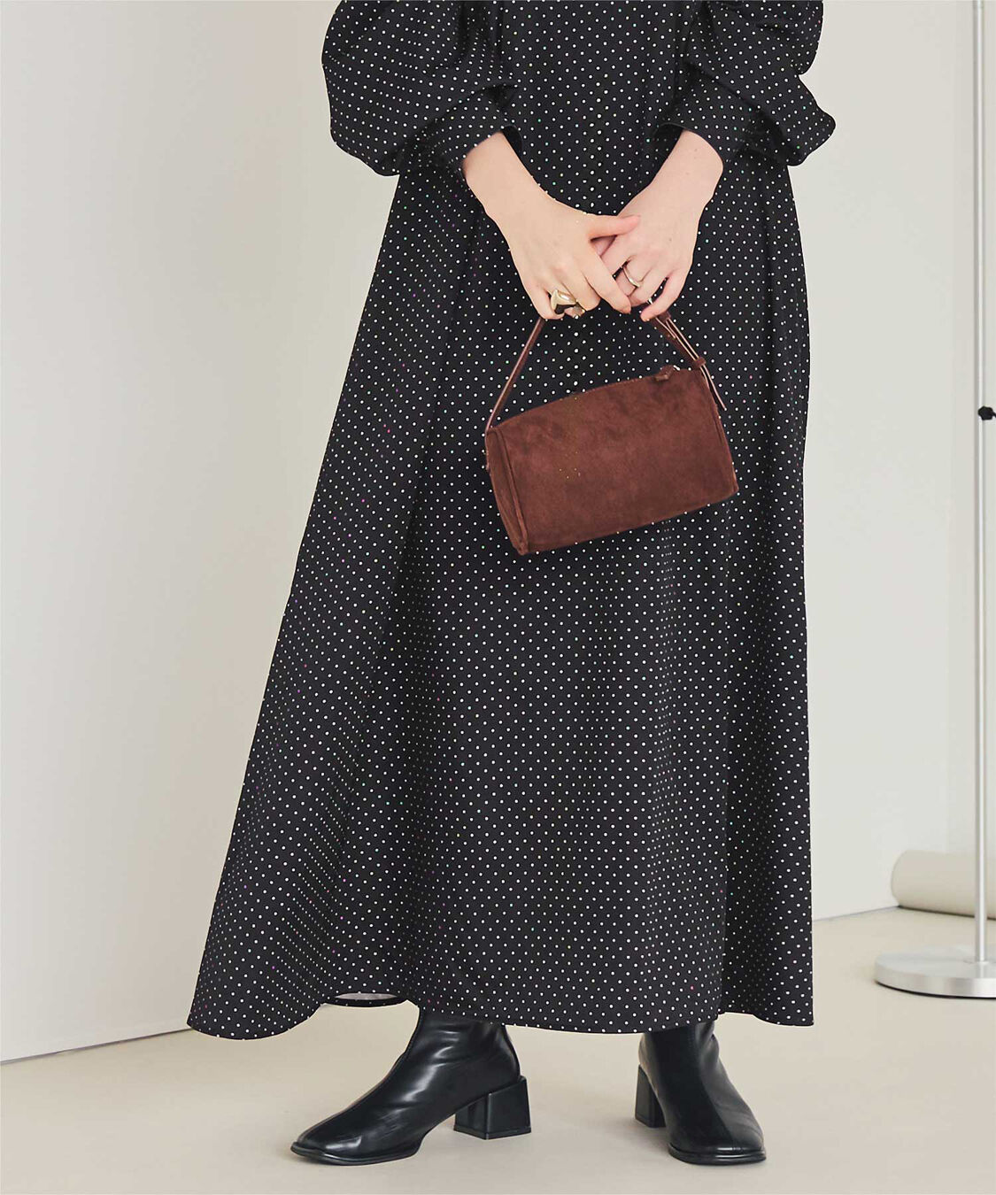 titivate「【高山直子さんコラボアイテム】ボリュームギャザースリーブフレアワンピース」|ワンピース|