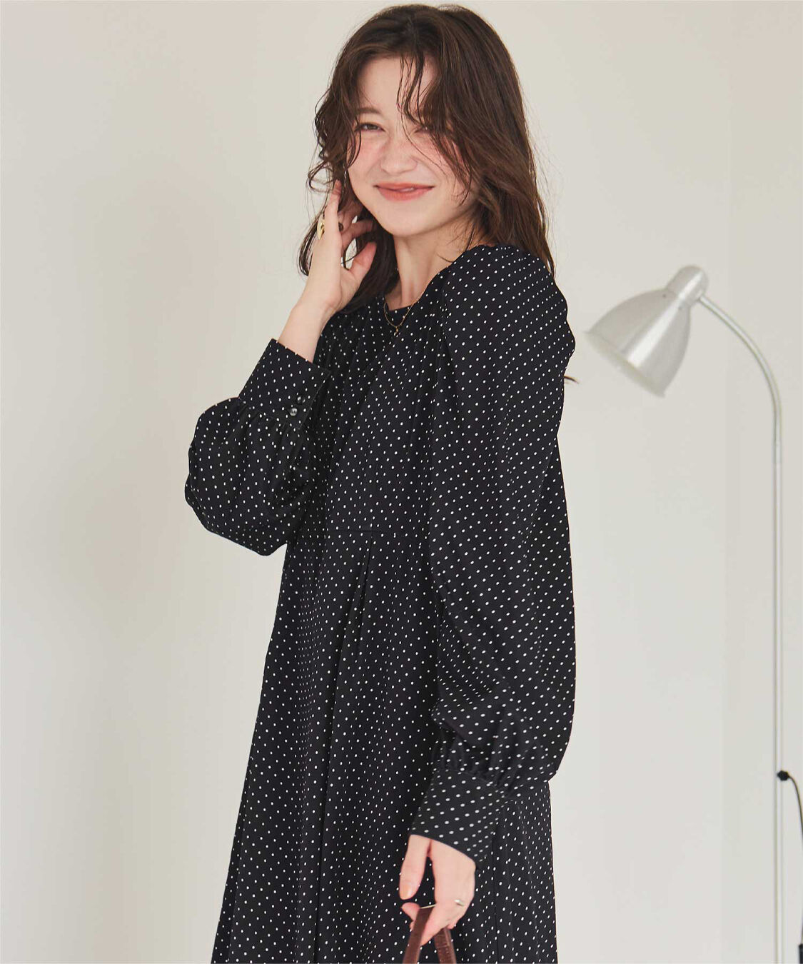 titivate「【高山直子さんコラボアイテム】ボリュームギャザースリーブフレアワンピース」|ワンピース|