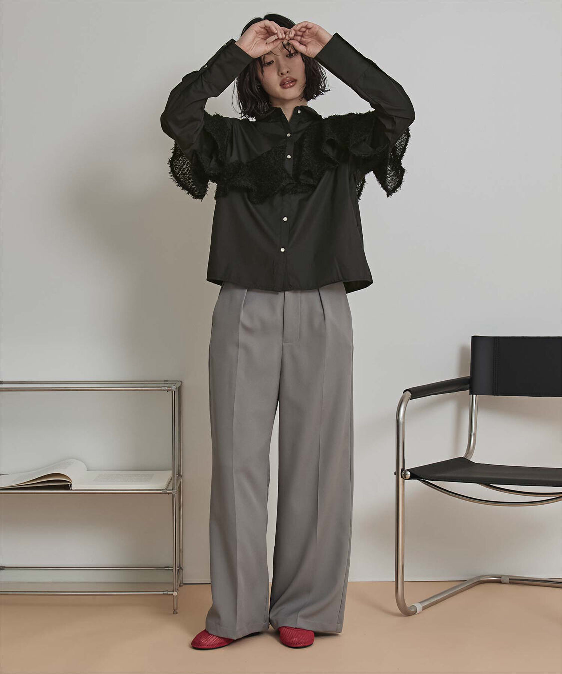 miette「フリンジラッフルシャツ」|シャツ・ブラウス|