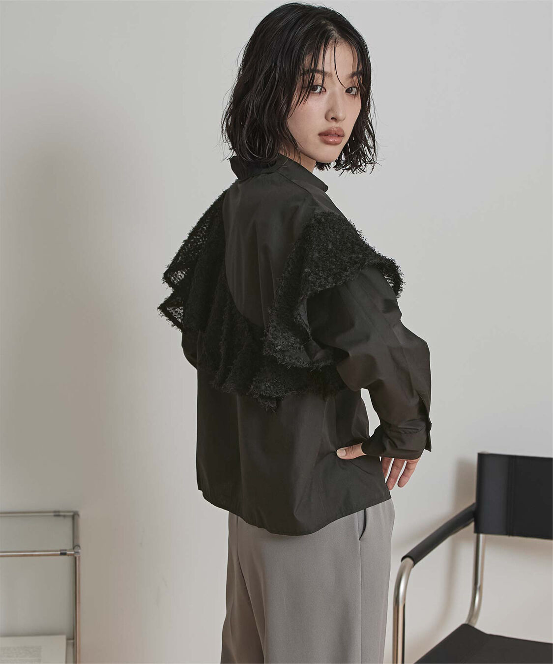 miette「フリンジラッフルシャツ」|シャツ・ブラウス|