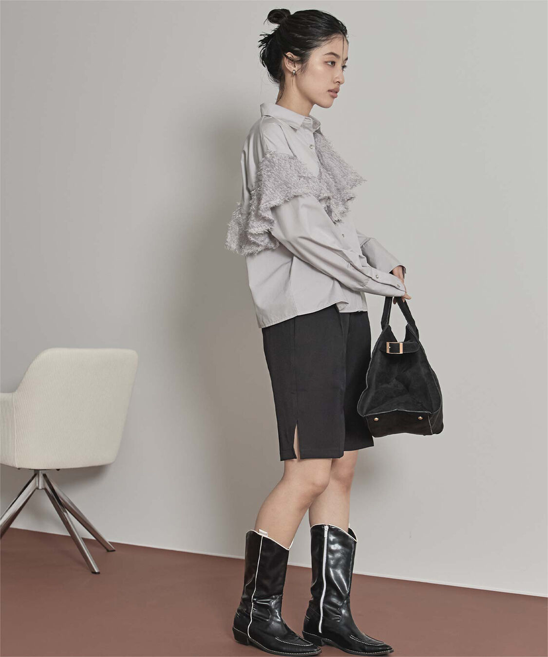 miette「フリンジラッフルシャツ」|シャツ・ブラウス|