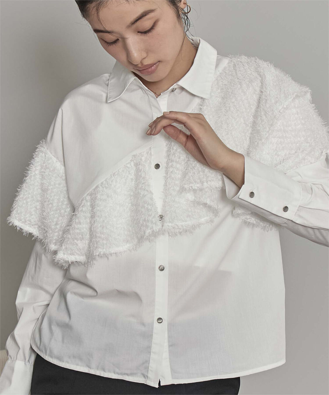 miette「フリンジラッフルシャツ」|シャツ・ブラウス|