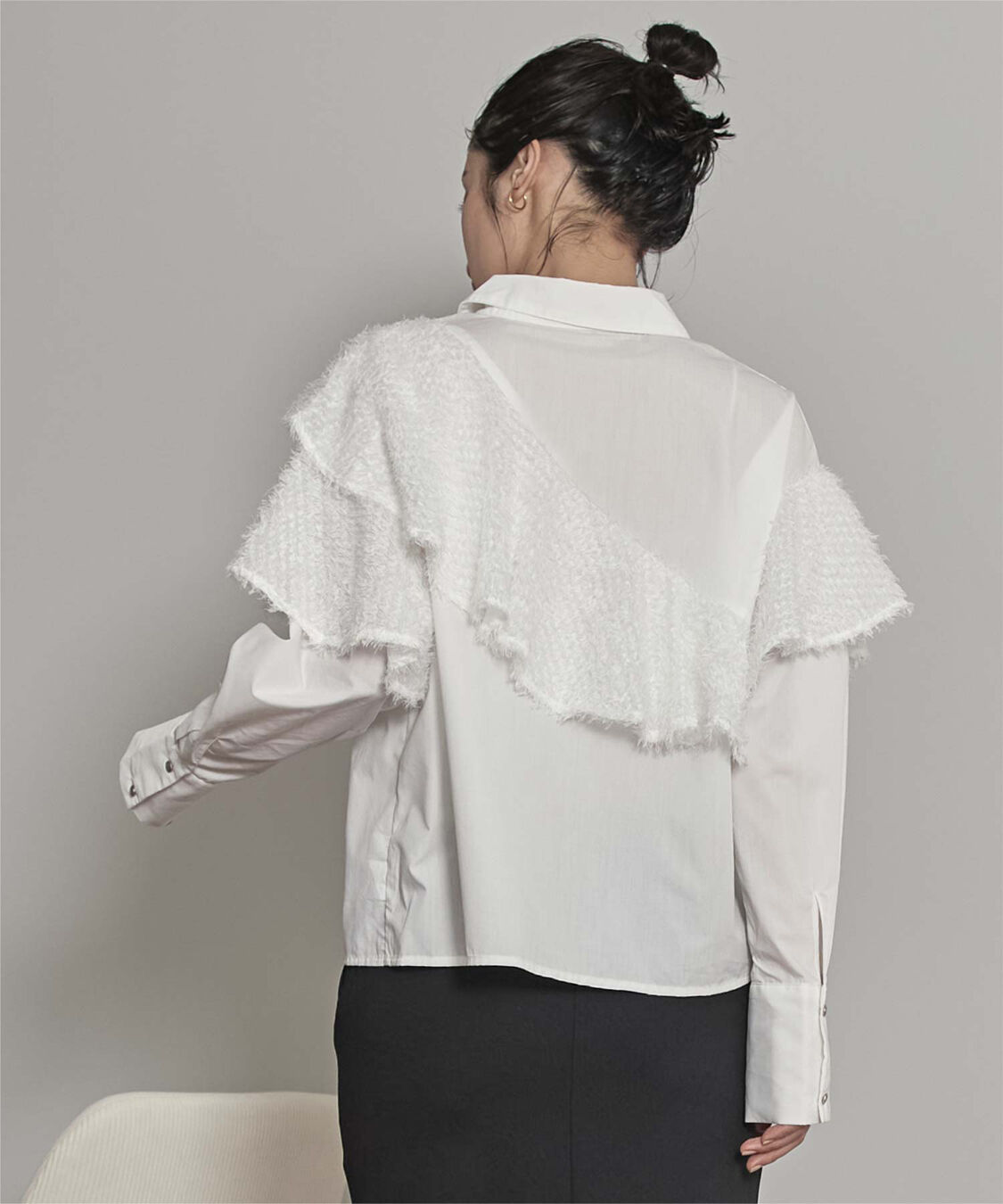 miette「フリンジラッフルシャツ」|シャツ・ブラウス|