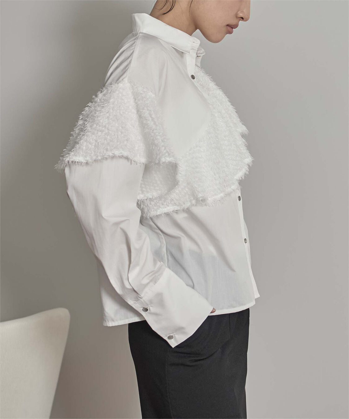 miette「フリンジラッフルシャツ」|シャツ・ブラウス|