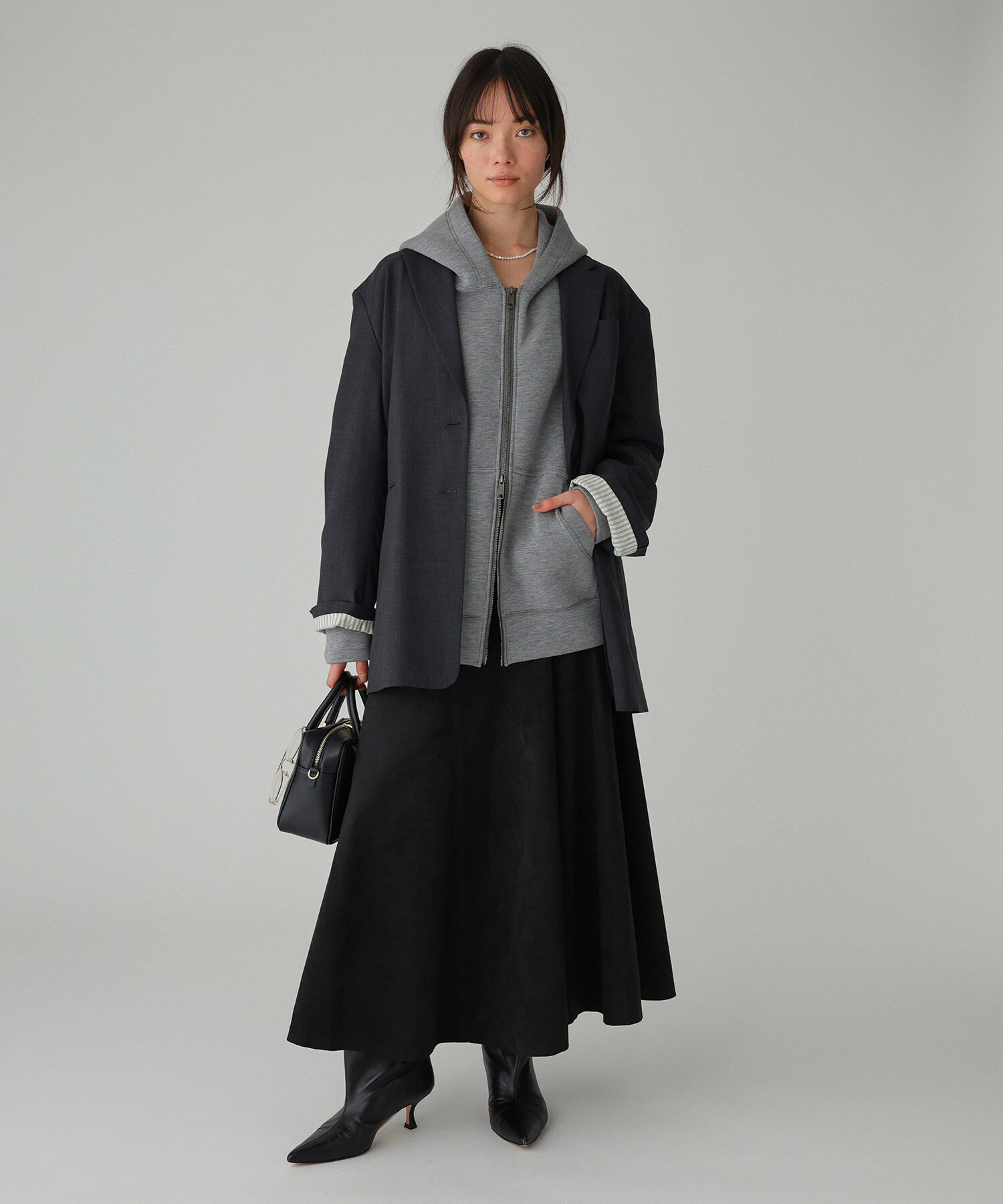 BABYLONE「フェイクスエードフレアスカート」|スカート|