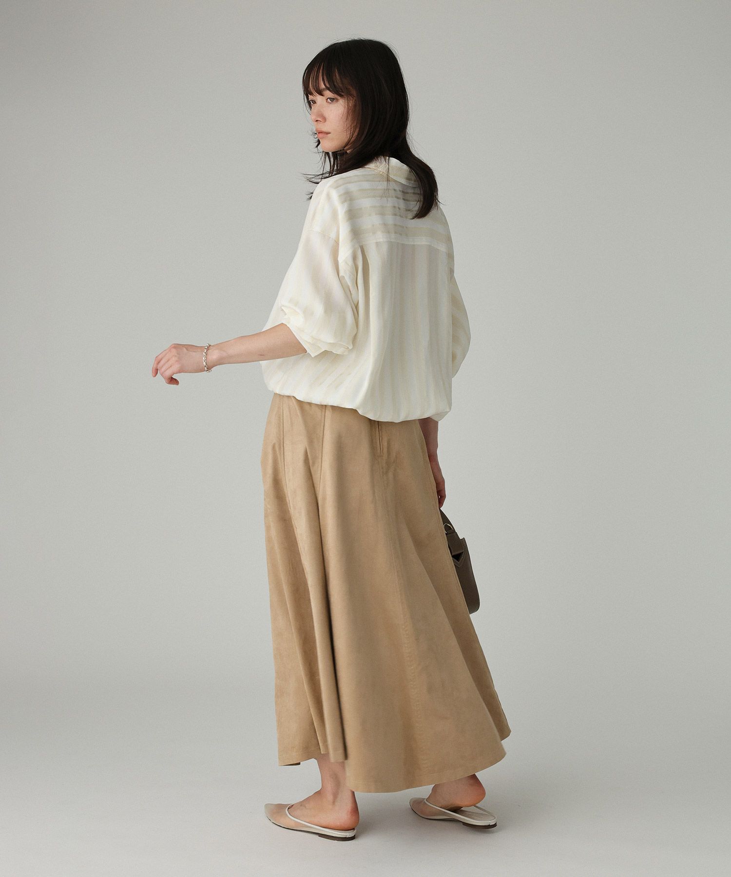 BABYLONE「フェイクスエードフレアスカート」|スカート|