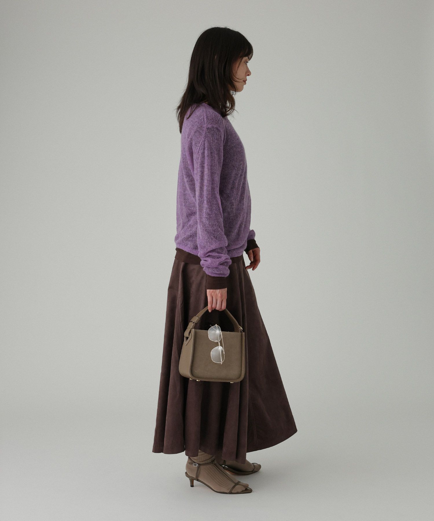 BABYLONE「フェイクスエードフレアスカート」|スカート|