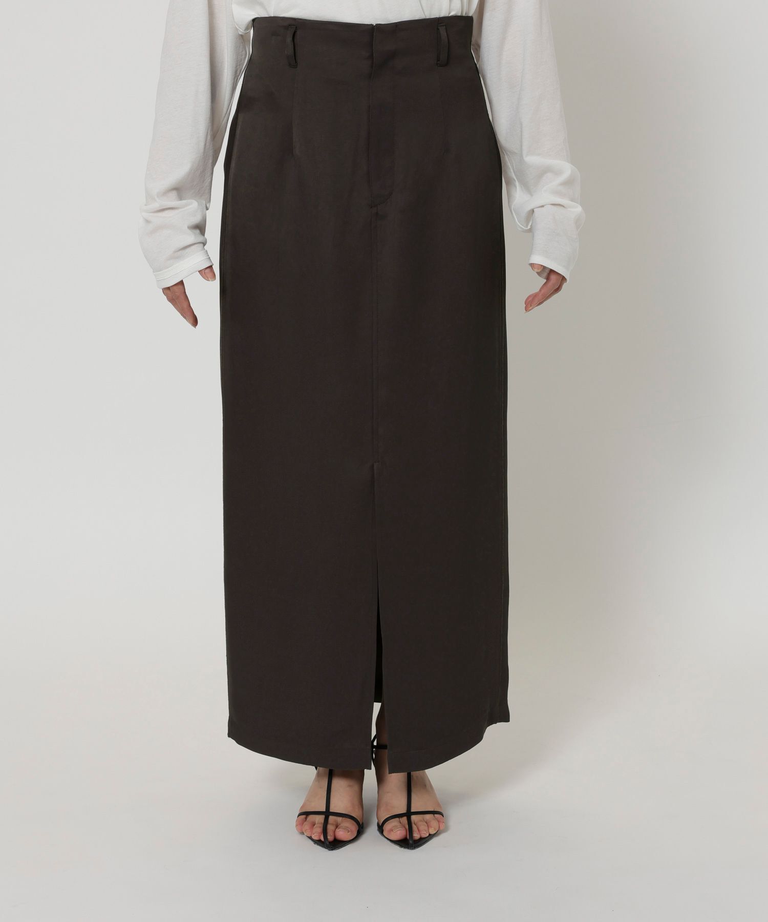 BABYLONE「アセテートメローIラインスカート」|スカート|