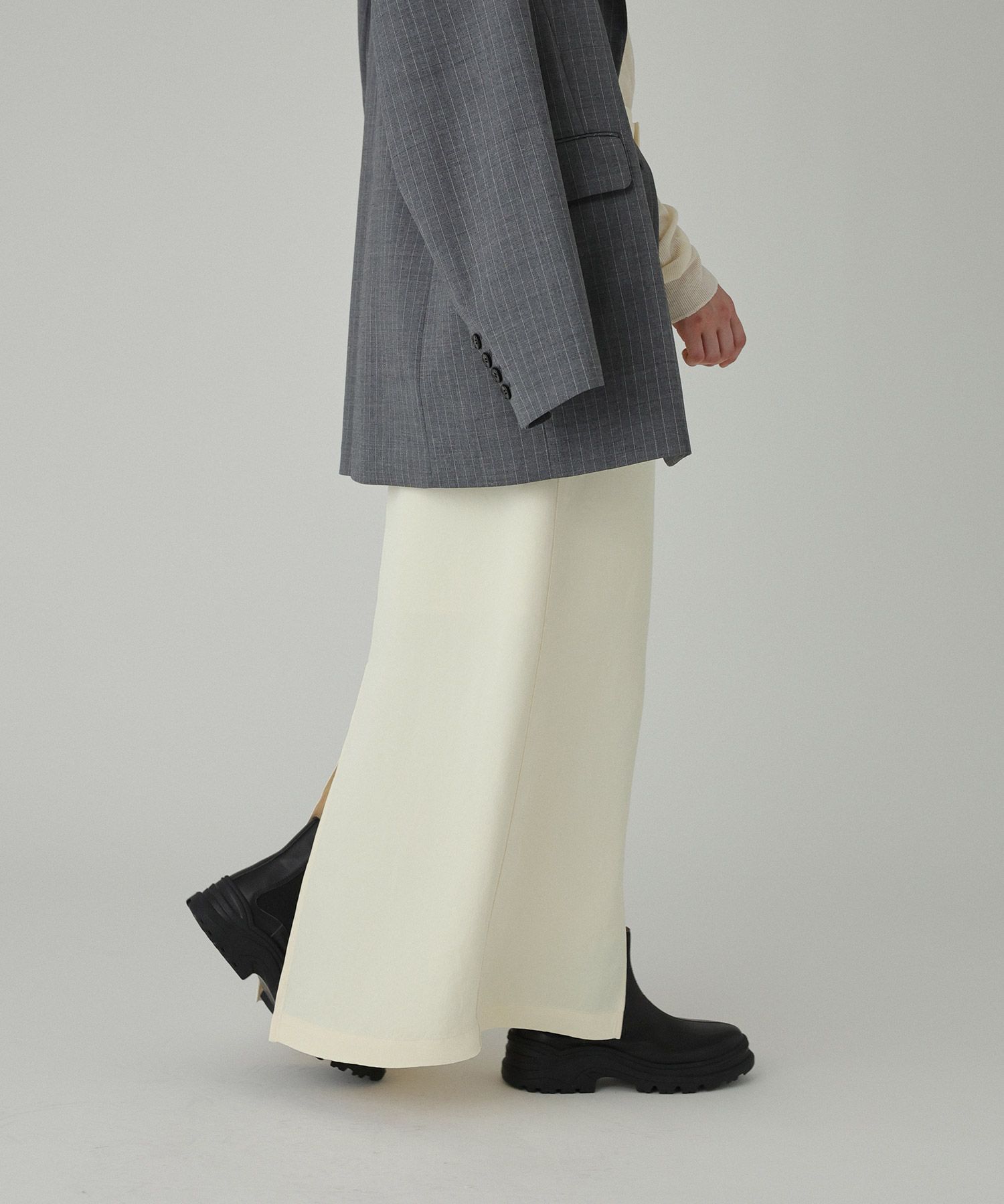 BABYLONE「アセテートメローIラインスカート」|スカート|