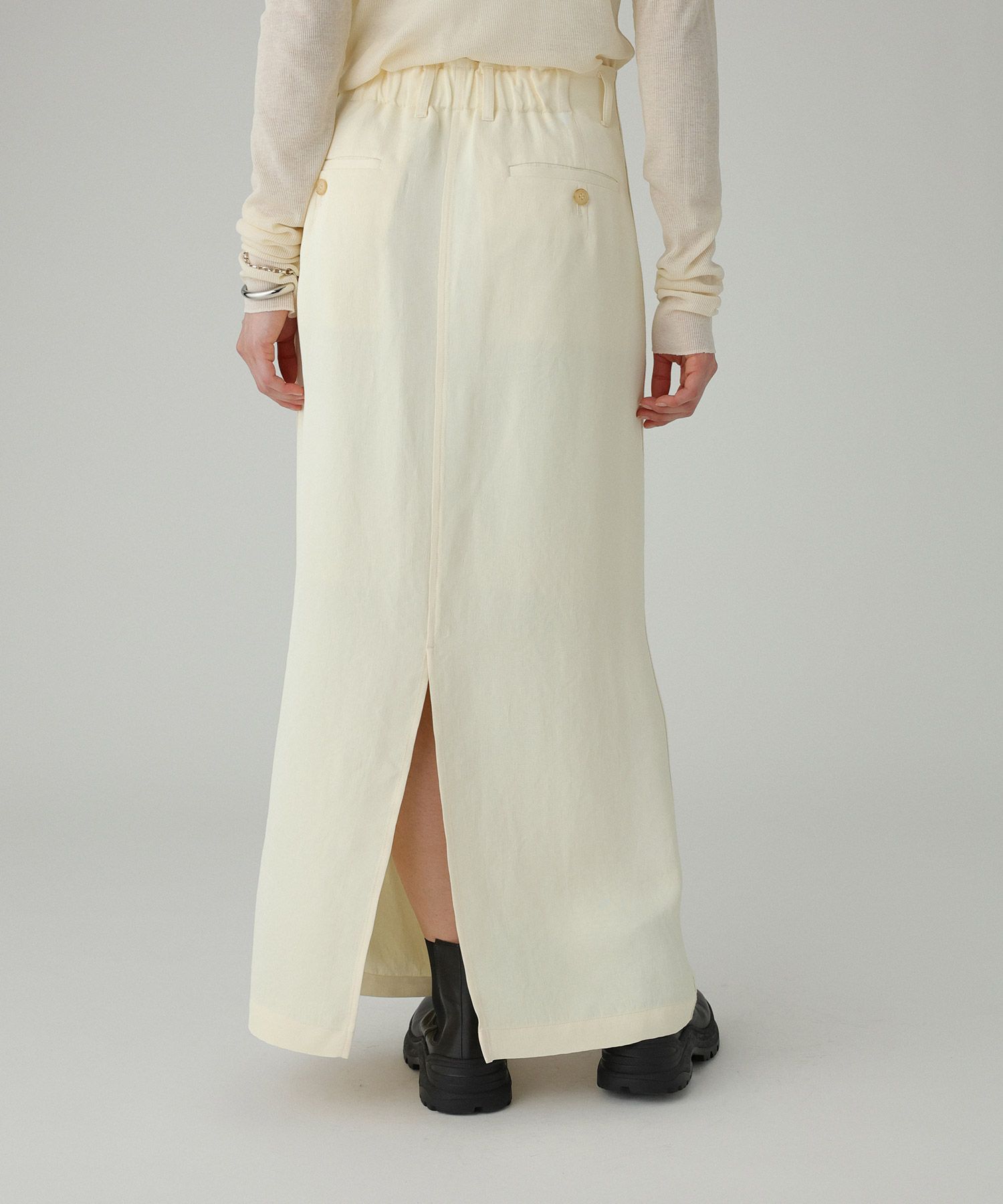 BABYLONE「アセテートメローIラインスカート」|スカート|