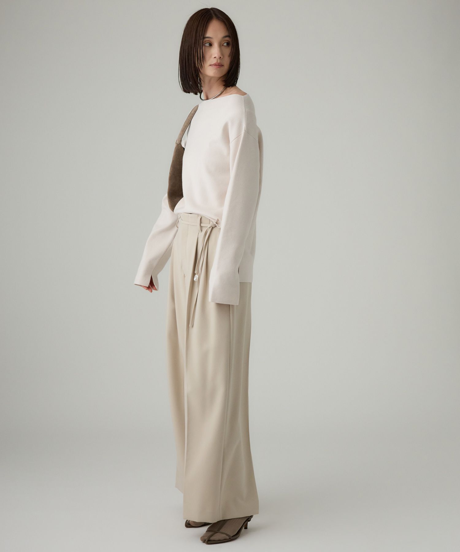 BABYLONE「オフショルハイゲージプルオーバー」|ニット・セーター|