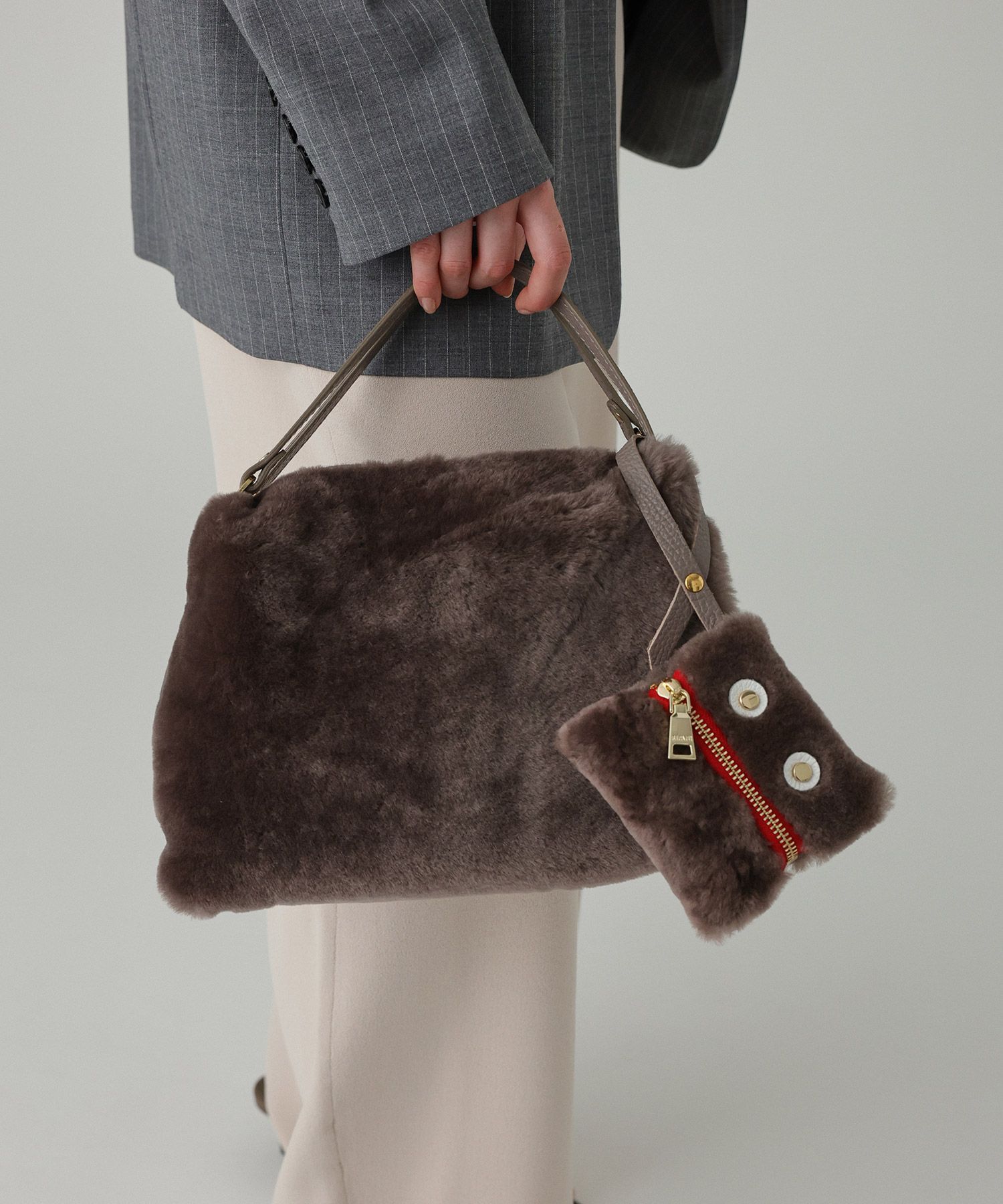  「【RIPANI】ムートンレザーBAG」|ハンドバッグ|