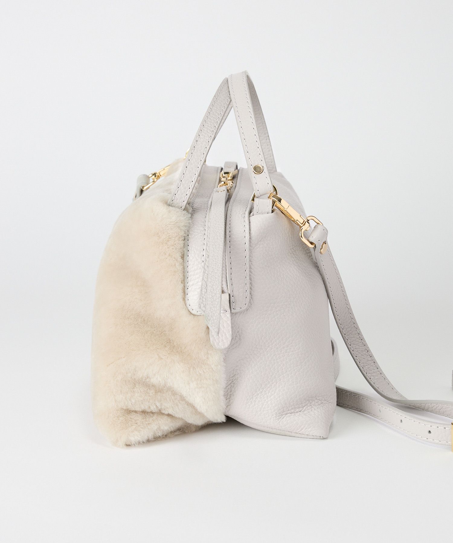  「【RIPANI】ムートンレザーBAG」|ハンドバッグ|