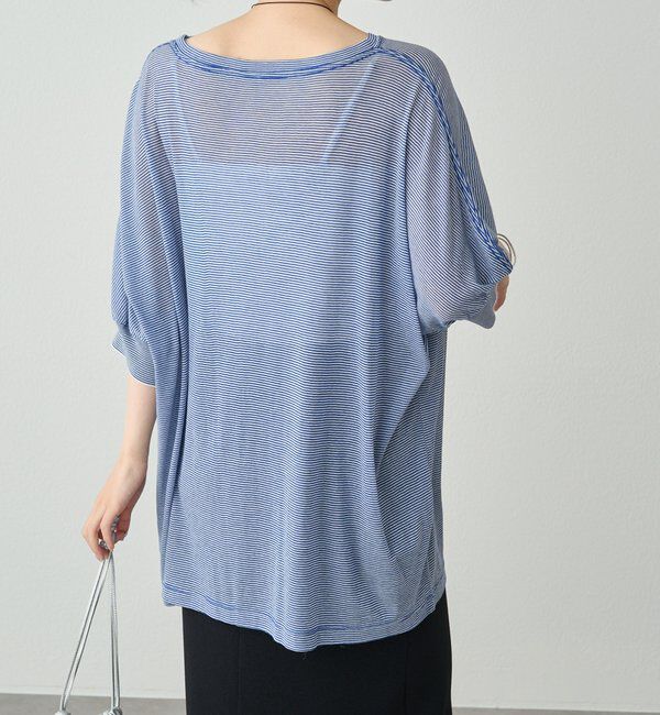  「ミジンボーダー袖口リブTシャツ」|Tシャツ・カットソー|