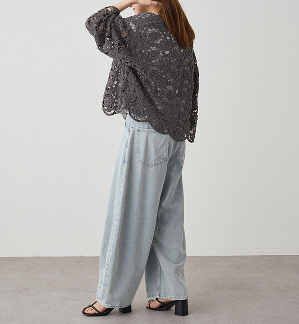  「【25AW】カギ針編み風カーディガン」|カーディガン|