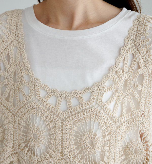  「【25AW】カギ針編み風ビスチェ」|ニット・セーター|