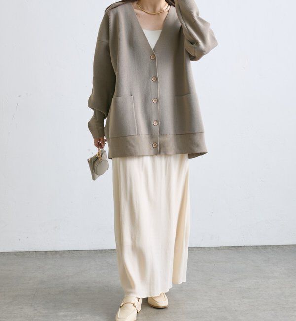  「【WEB限定/Du noir】スポンディッシュBIGVネックカーディガン」|カーディガン|