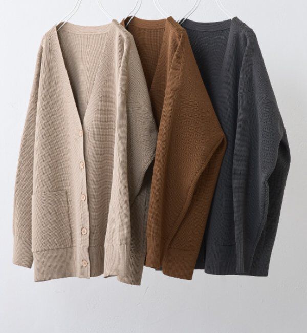  「【WEB限定/Du noir】スポンディッシュBIGVネックカーディガン」|カーディガン|