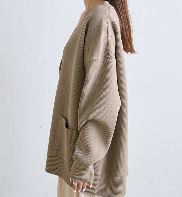  「【WEB限定/Du noir】スポンディッシュBIGVネックカーディガン」|カーディガン|