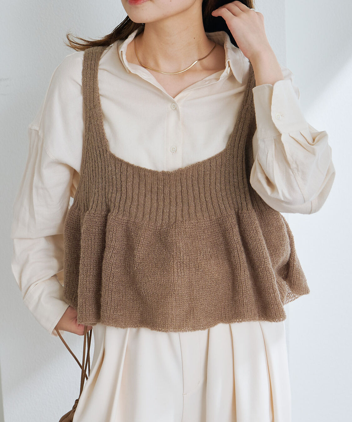  「【25AW新色展開/リバイバル】ニットフレアビスチェ」|ニット・セーター|