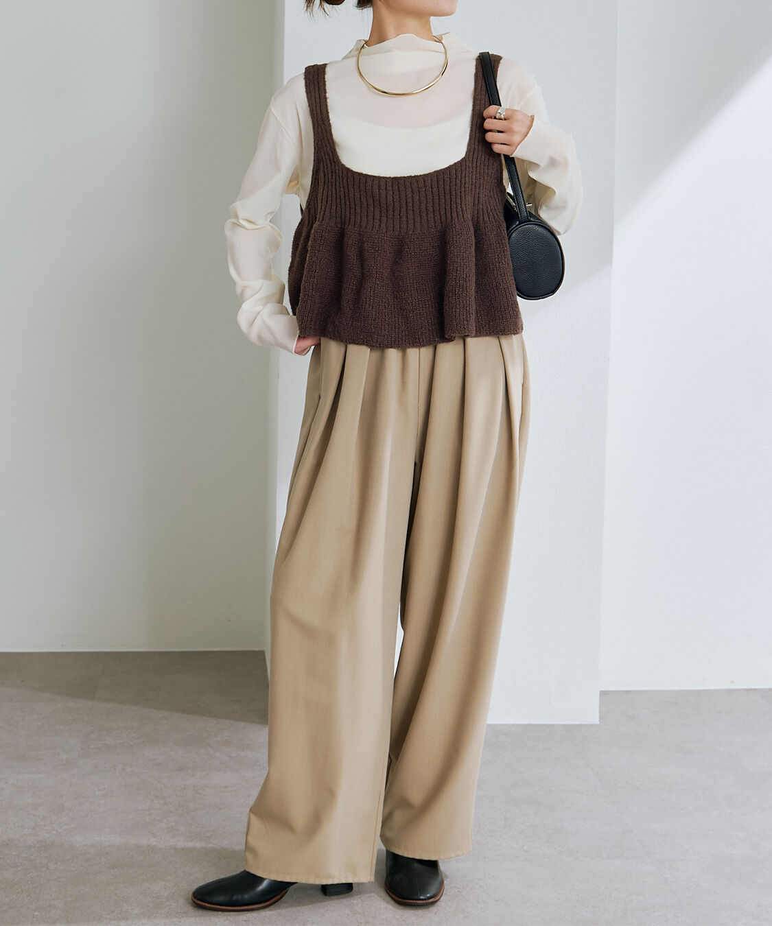  「【25AW新色展開/リバイバル】ニットフレアビスチェ」|ニット・セーター|